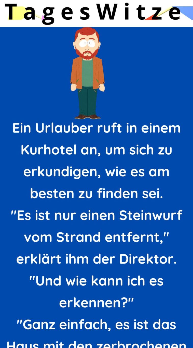 Ein Urlauber ruft in einem Kurhotel an