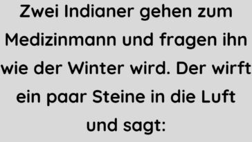 Zwei Indianer gehen zum Medizinmann