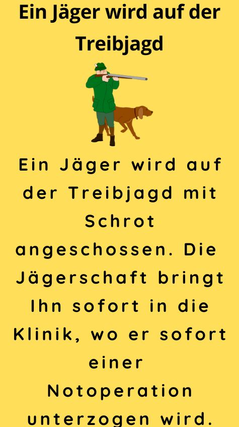 Ein Jäger wird auf der Treibjagd