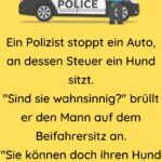 Ein Polizist stoppt ein Auto