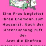 Eine Frau begleitet ihren Ehemann