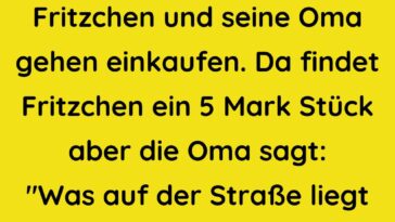 Fritzchen und seine Oma gehen einkaufen