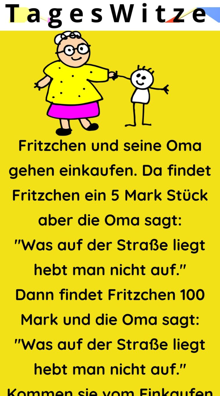 Fritzchen und seine Oma gehen einkaufen