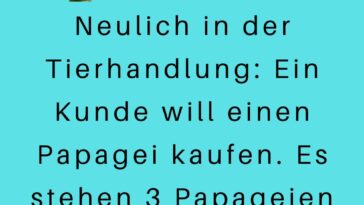 Neulich in der Tierhandlung