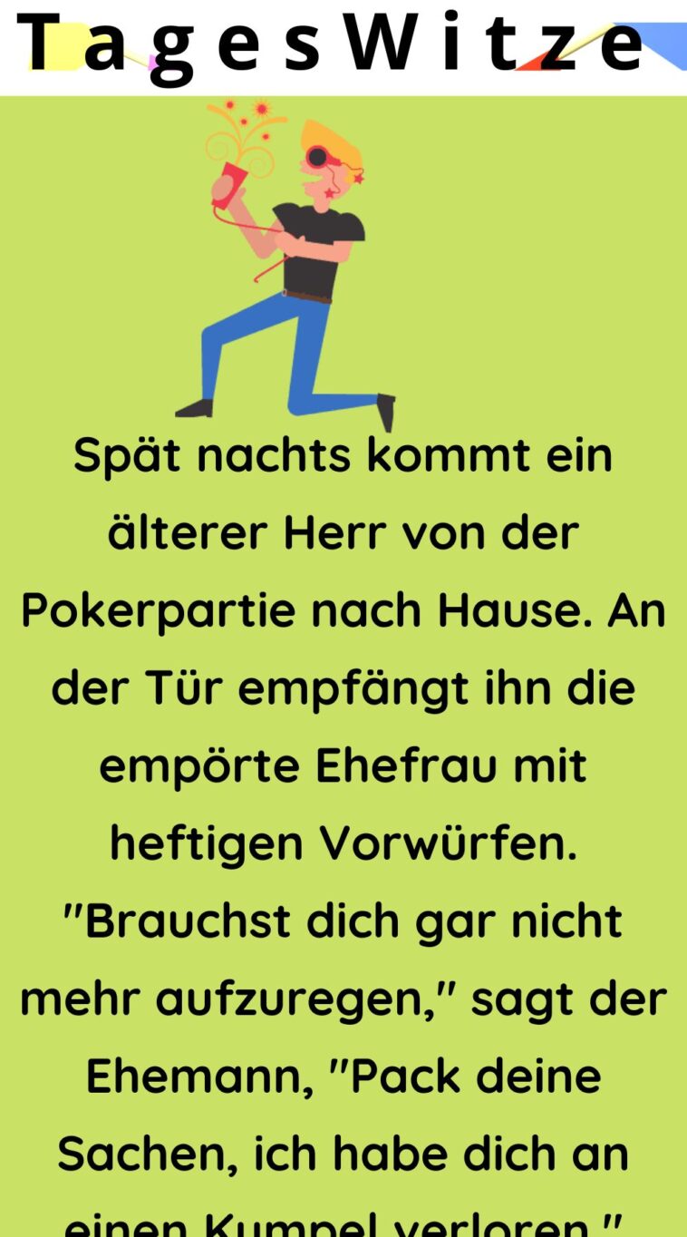 Spät nachts kommt ein älterer Herr