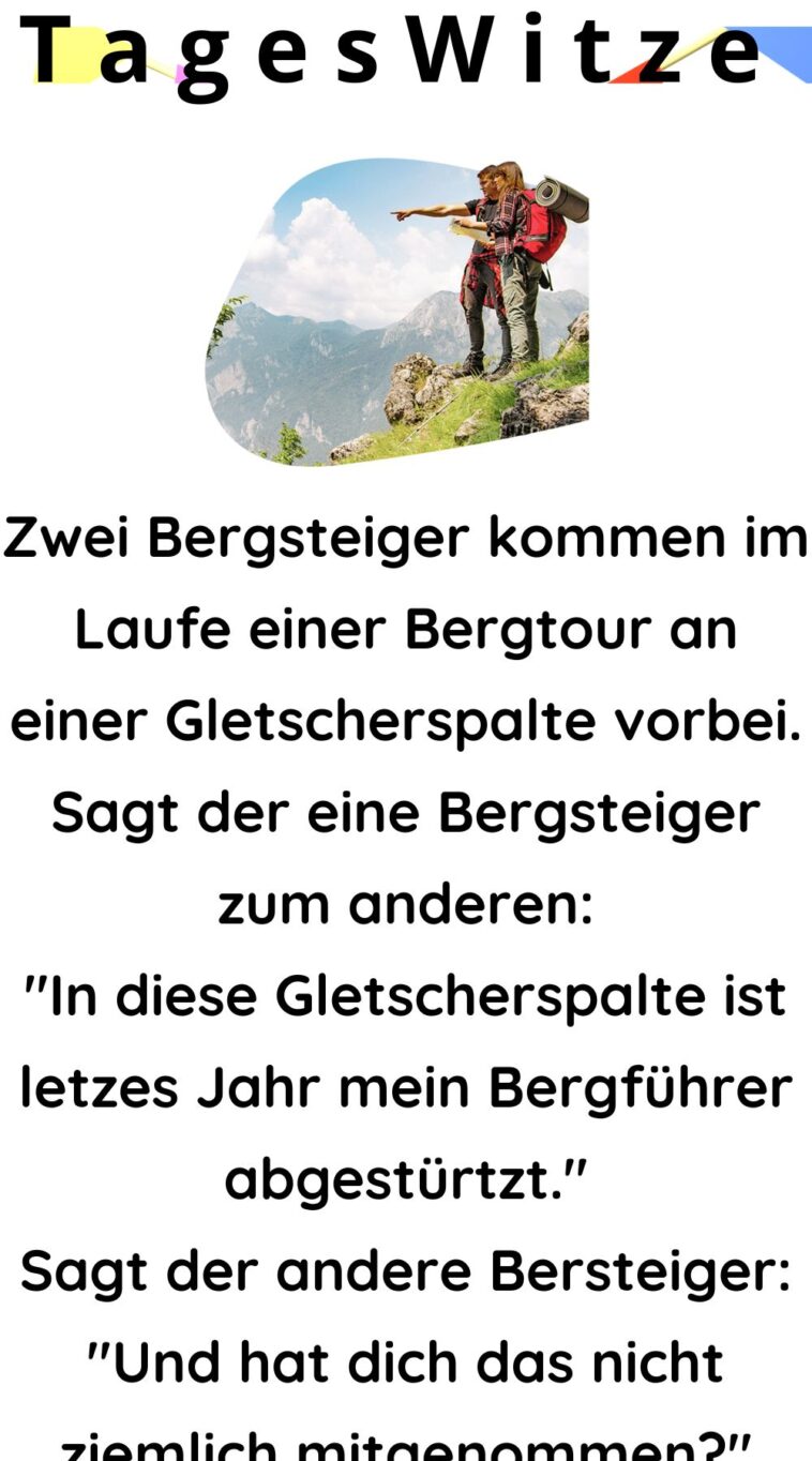 Zwei Bergsteiger kommen im Laufe einer Bergtour