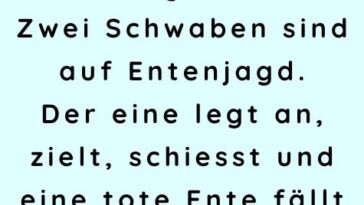 Zwei Schwaben sind auf Entenjagd