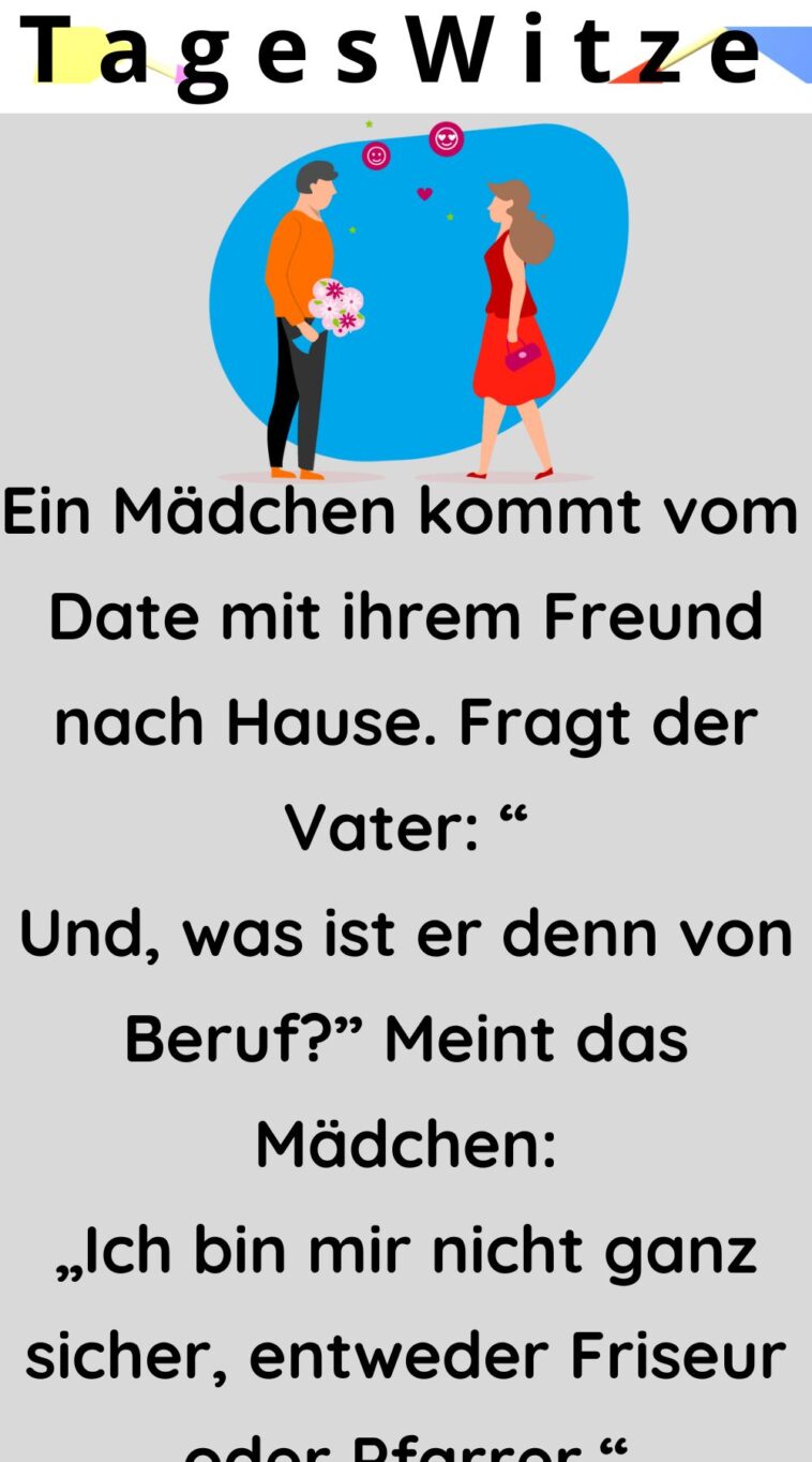 Ein Mädchen kommt vom ersten Date mit ihrem Freund nach Hause