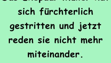 Das Ehepaar Müller hat sich fürchterlich gestritte