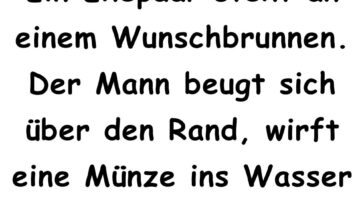 Der Mann beugt sich über den Rand