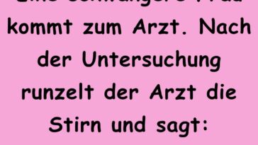 Eine schwangere Frau kommt zum Arzt