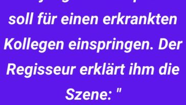 Der junge Schauspieler soll für einen erkrankten