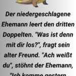 Der niedergeschlagene Ehemann leert den dritten Doppelten