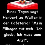 Eines Tages sagt Herbert zu Walter in der Cafeteria