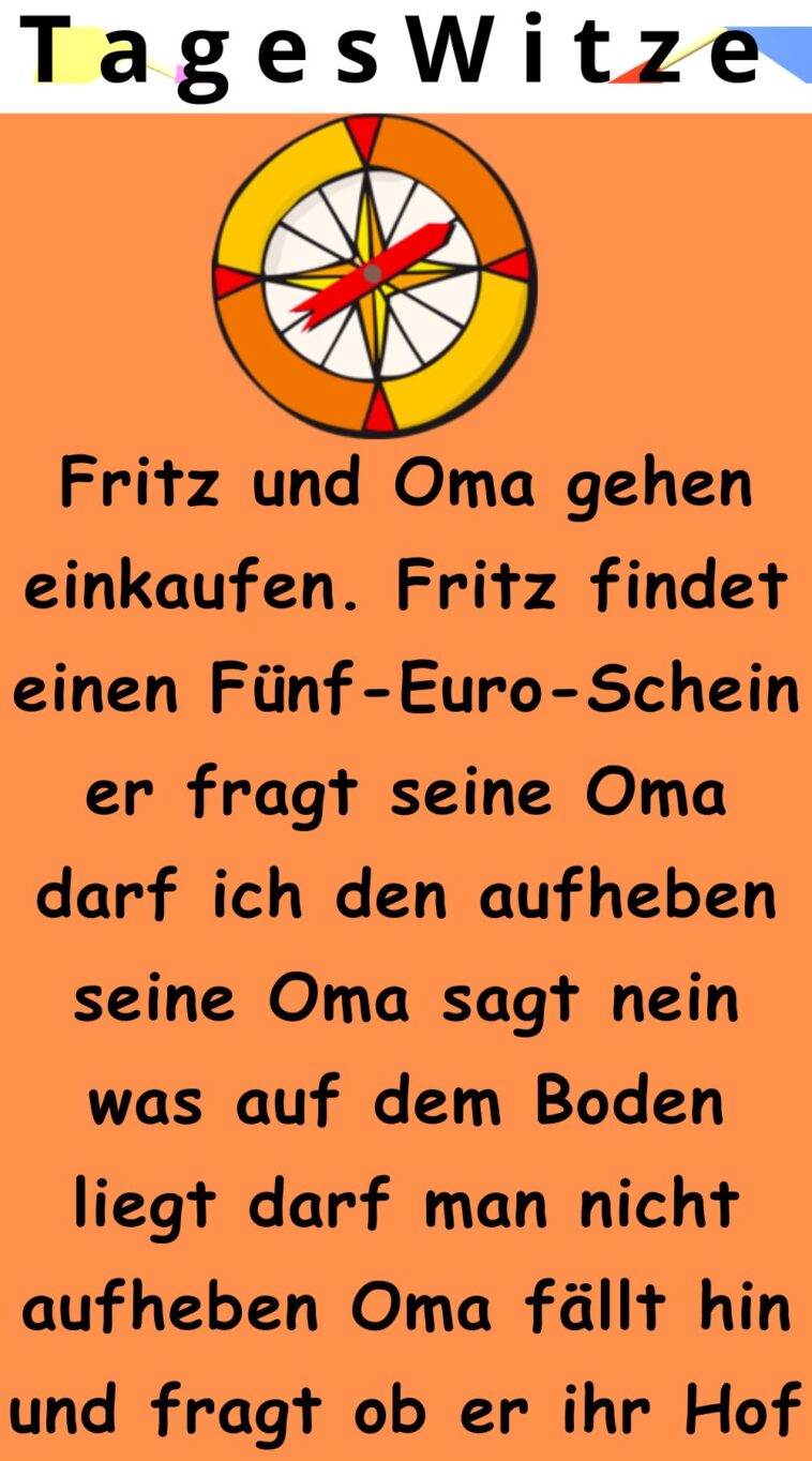 Fritz und Oma gehen einkaufen