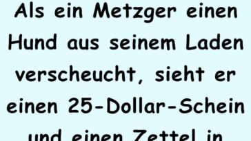 Verblüfft nimmt er das Geld