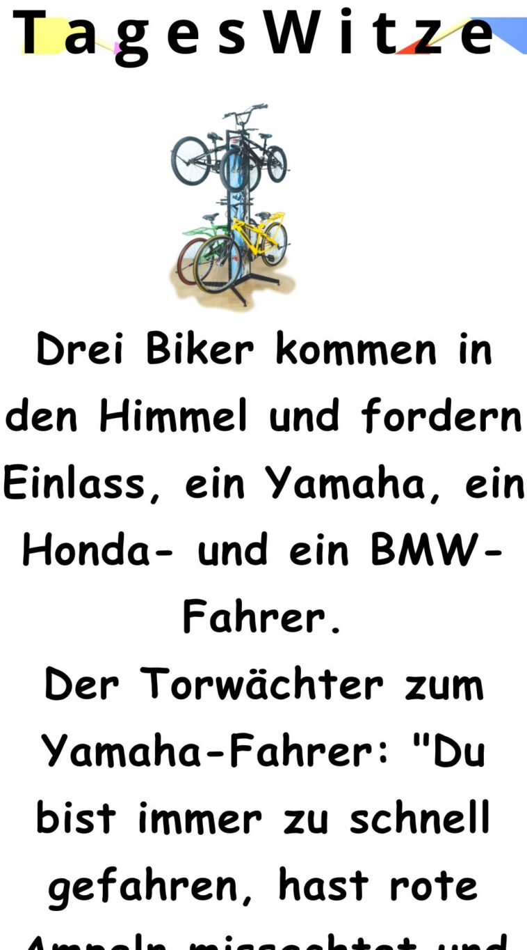 Drei Biker kommen