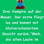 Drei Vampire auf der Mauer