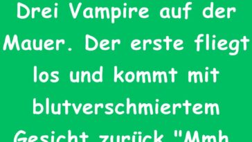 Drei Vampire auf der Mauer