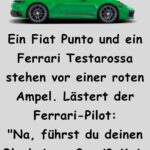 Ein Fiat Punto und ein Ferrari Testarossa