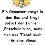 Ein Genueser steigt in den Bus und fragt