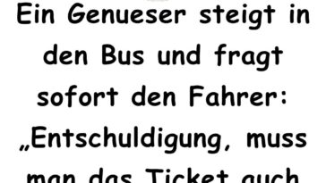 Ein Genueser steigt in den Bus und fragt