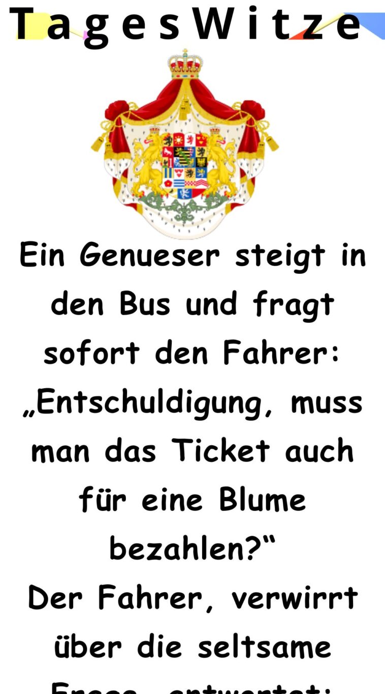 Ein Genueser steigt in den Bus und fragt