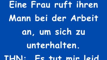 Eine Frau ruft ihren Mann an