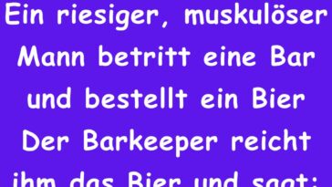 Muskulöser Mann mit einem kleinen Kopf