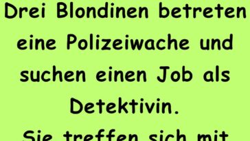 3 Blondinen betreten eine Polizeistation