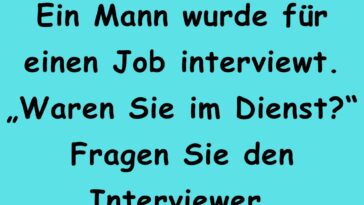 Ein Mann wurde für einen Job interviewt