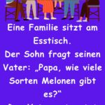 Eine Familie sitzt am Esstisch