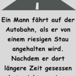 Mann fährt auf der Autobahn