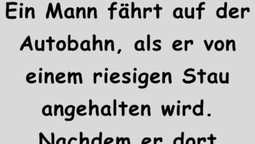 Mann fährt auf der Autobahn