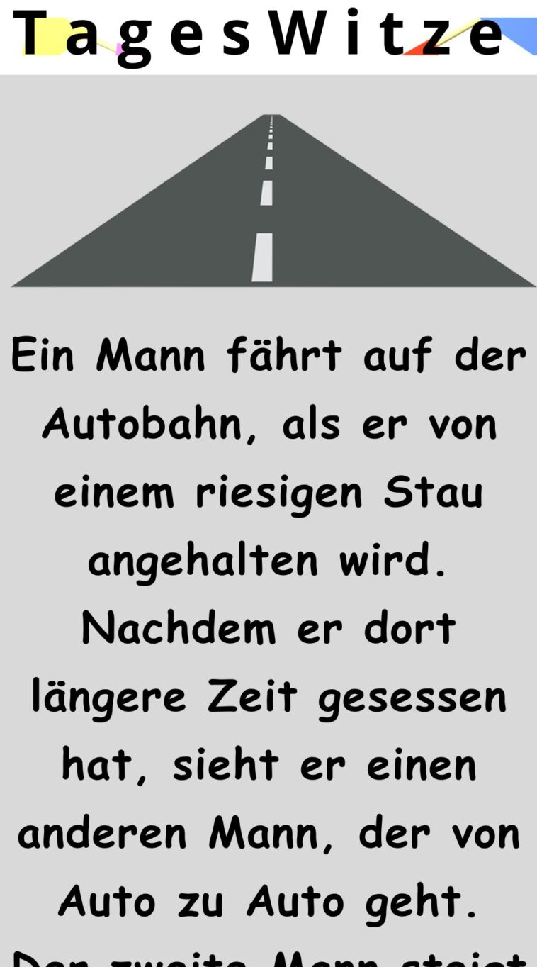 Mann fährt auf der Autobahn