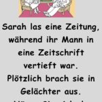 Sarah las eine Zeitung