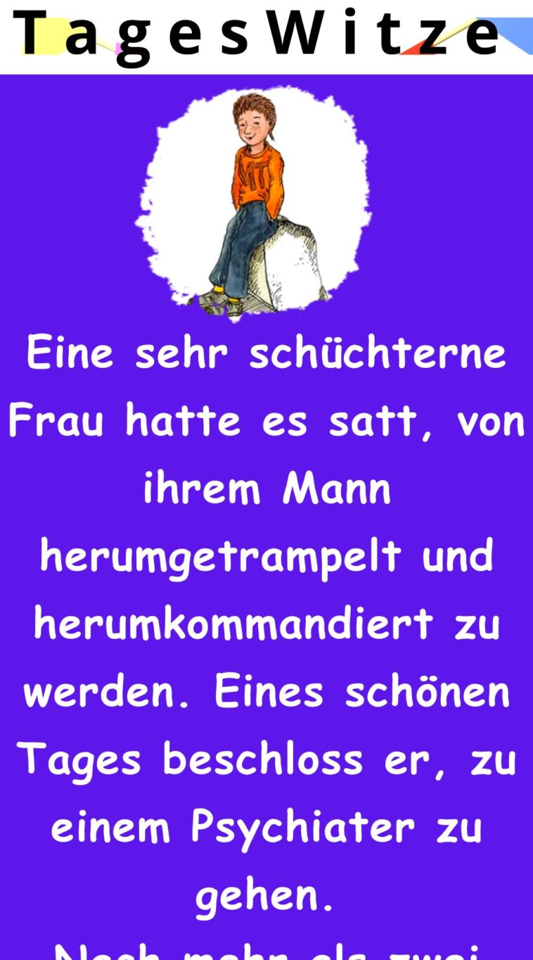 Eine sehr schüchterne Frau