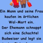 Ein Mann und eine Frau gehen einkaufen