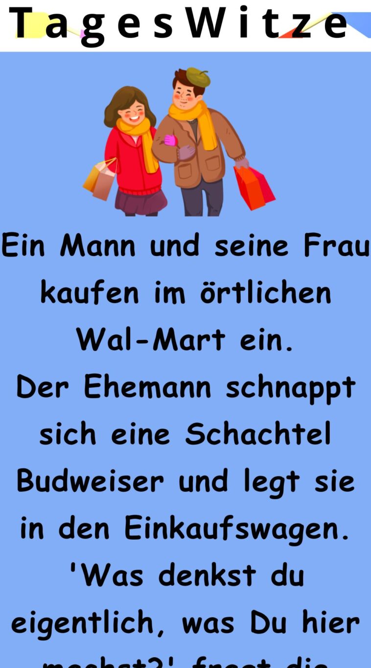 Ein Mann und eine Frau gehen einkaufen