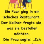 Ein Paar ging in ein schickes Restaurant