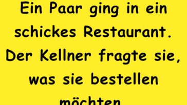 Ein Paar ging in ein schickes Restaurant