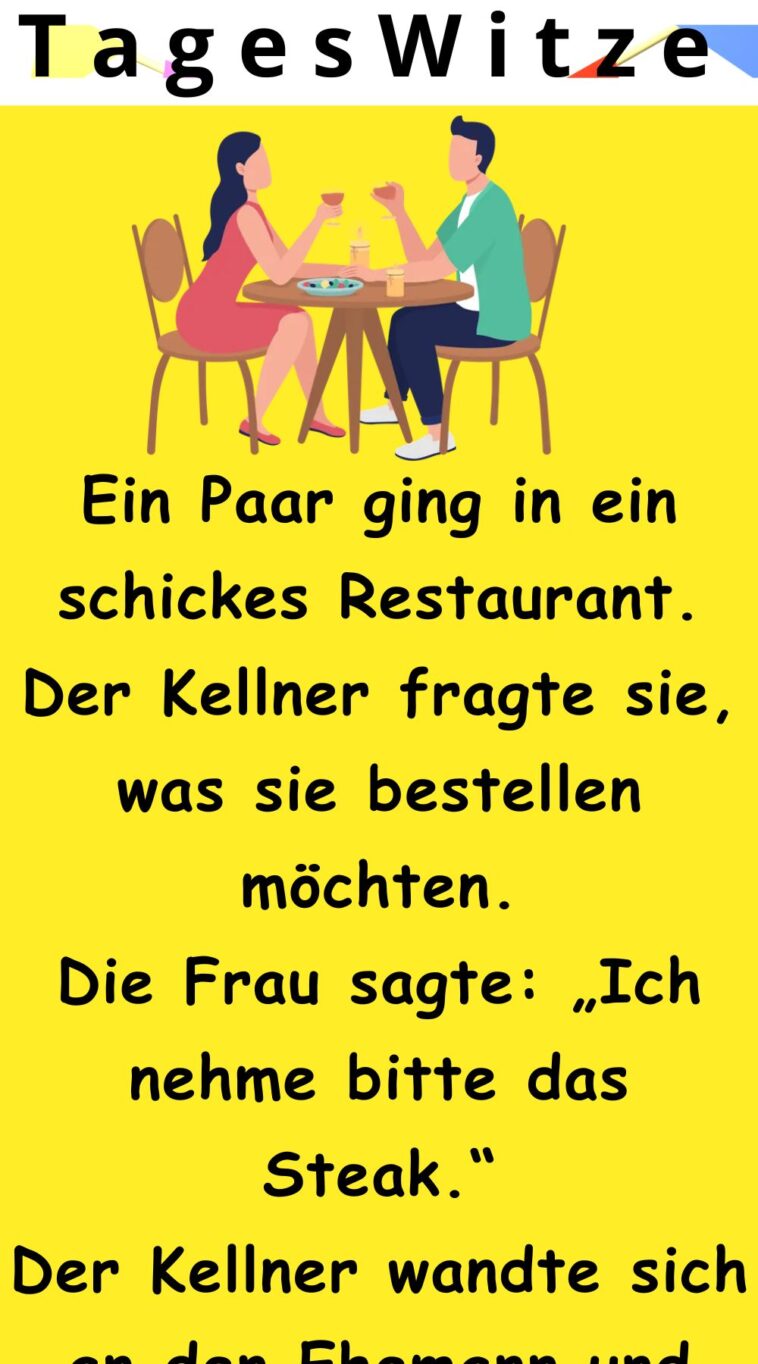 Ein Paar ging in ein schickes Restaurant