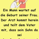 Ein Mann wartet auf die Geburt seiner Frau