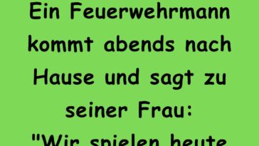 Ein Feuerwehrmann kommt abends nach Hause