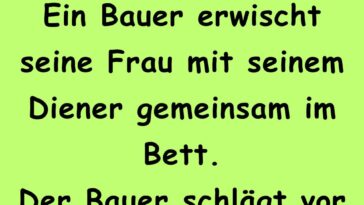 Ein Bauer erwischt seine Frau mit seinem