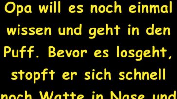 Opa will es noch einmal wissen und geht in den Puff